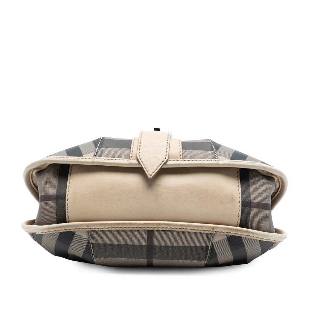 Pre-Loved Burberry Smoked Check Coated Canvas Crossbody - Picture 3 of 7